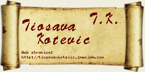 Tiosava Kotević vizit kartica